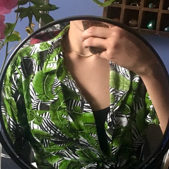 botanical print button down shirt - Picture 1 of 3